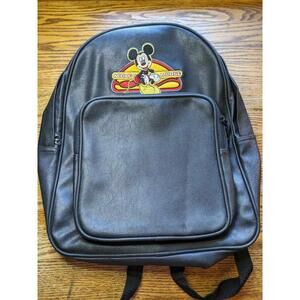 Vintage Disney Mickey Mouse Leather Backpack 90's Mickey Unlimited